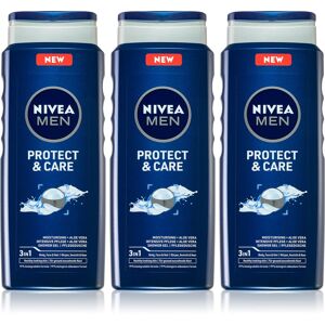 Nivea Men Protect & Care shower gel M 3 x 500 ml (economy pack)
