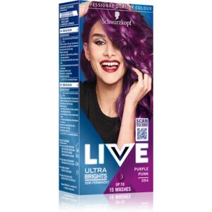 Schwarzkopf LIVE Ultra Brights or Pastel semi-permanent hair colour shade 94 Purple Punk
