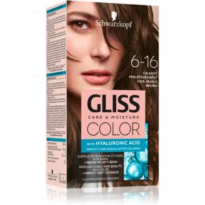 Schwarzkopf Gliss Color permanent hair dye shade 6-16 Cool Pearly Brown