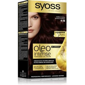 Syoss Oleo Intense permanent hair dye with oil shade 4-18 Mokka Brown 1 pc