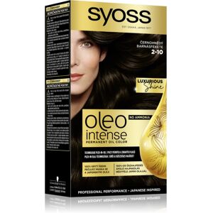 Syoss Oleo Intense permanent hair dye with oil shade 2-10 Black brown 1 pc