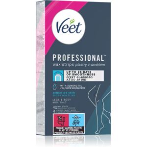 Veet Professional Sensitive Skin depilatory wax strips for sensitive skin 40 pc