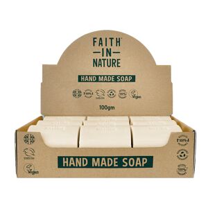 Faith In Nature Unwrapped Natural Coconut Soaps - Box Of 18 - Plastic Free & Zero Waste - Vegan & Cruelty Free - Essential Oils