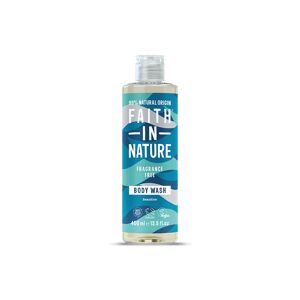 Faith In Nature Fragrance Free Body Wash 400ml - Organic Natural Shower Gel - Vegan & Cruelty Free
