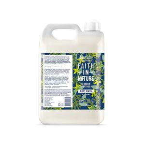 Faith In Nature Seaweed & Citrus 5L Body Wash Refill - Organic Natural Shower Gel - Vegan & Cruelty Free - Bulk Buy