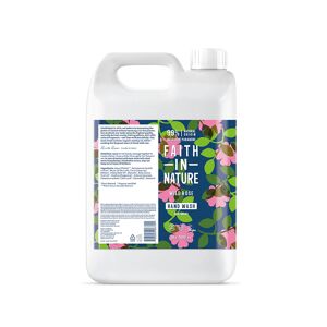 Faith In Nature Wild Rose Hand Wash 5L Refill - Natural Vegan Organic Liquid Hand Soap - Bulk Buy