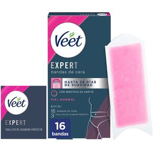 Veet Expert Bikini depilatory wax strips for normal skin 16 units