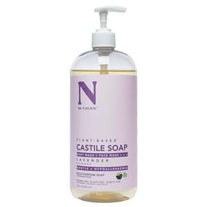 Dr. Natural Castile Liquid Soap, Lavender, 946 ml - Plant-Based - Made with Organic Shea Butter - Rich in Coconut and Olive Oils - Sulfate and Paraben-Free, Cruelty-Free - Multi-Purpose Soap