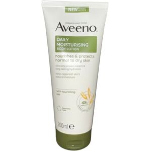 Aveeno Daily Moisturising Lotion For Normal to Dry Skin Care With Prebiotic Oatmeal and Glycerin Moisturises for 24 Hours 200 ml