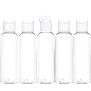 Miroo Bio-Technology Co.,Ltd. 5 PCS 100ml Plastic Empty Bottles with Top Flip Cap Empty Refillable Cosmetic Bottles for Lotion Shampoo Body Soap Toner Travel Containers