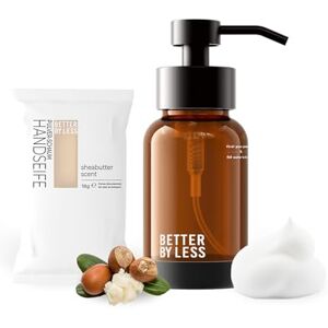 Better by Less Starter Set Shea Butter - Sustainable Refill Soap with Soap Dispenser and Pump Head - Bathroom Set for Foam Soap - Natural Cosmetics Vegan