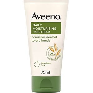 Aveeno Daily Moisturising Hand Cream, With Nourishing Oat, Suitable For Sensitive Skin, 24-Hour Moisturisation, Helps Protects Hands from Skin Dryness, Unscented Non-Greasy and Fast Absorbing Formula, 75ml