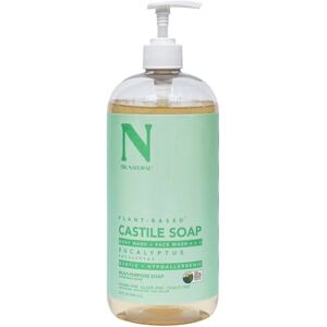 Dr. Natural Castile Liquid Soap, Almond, 946 ml - Plant-Based - Made with Organic Shea Butter - Rich in Coconut and Olive Oils - Sulfate and Paraben-Free, Cruelty-Free - Multi-Purpose Soap