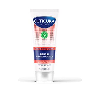CUTICURA Repair Hand & Nail Cream 75ml, Intense Hydration, Softening, Protect Damaged Skin, Stronger Nails