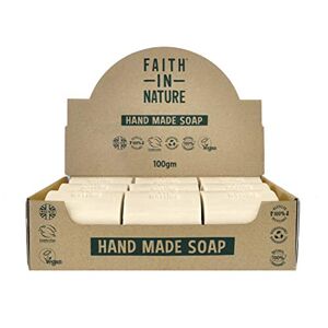Faith In Nature Natural Hemp Hand Soap Bar Box Set, Restoring, Vegan & Cruelty Free, No SLS or Parabens, 18 x 100g
