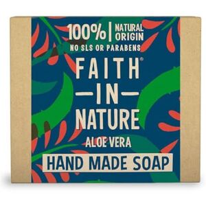 Faith In Nature Natural Aloe Vera Hand Soap Bar, Rejuvenating, Vegan & Cruelty Free, No SLS or Parabens, 100g