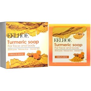 Generic Turmeric Soap Bar for Face & Body, Natural Turmeric Skin Brightening Soap for Dark Spots, Turmeric Face Soap, Smooth Skin and Moisturizing, Turmeric Bar Soap for All Skin Types (1PC)