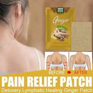 AMZLORD 10pcs Ginger Detox Patch Neck Knee Pad Joint Shoulder Herbal Plasters Body Care