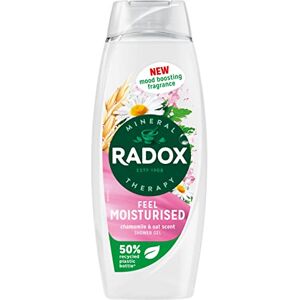 Radox Mineral Therapy Feel Moisturised body wash shower gel with a chamomile & oat fragrance for a soothing shower experience 450 ml