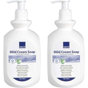 ABENA Mild Cream Soap, Colourant and Fragrance Free - 500 ml (Pack of 2)