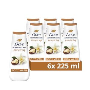Dove Advanced Care Pampering Body Wash Shea Butter & Vanilla 6x 225 ml