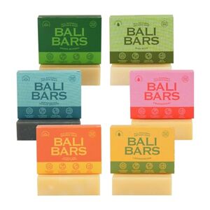 Bali Botanicals Bali Bars Vegan All Natural Bar Soap For Men and Women - Handmade Artisan Soap For Face, Hand And Body, Variety Scents of 6pcs (4.5oz Each Bars) Cold Process, Gift Set