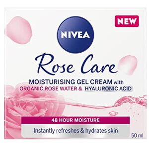 NIVEA Soft Rose 24h Day Cream (50 ml), Face Care with Rose Water and Hyaluron, Light Gel Face Cream for Smooth Delicate Skin, Moisturising Cream