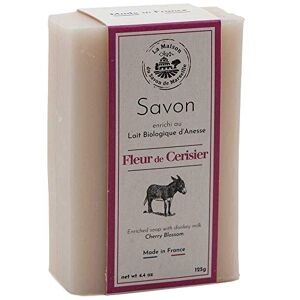 La Maison du Savon de Marseille Maison du Savon de Marseille - French Soap made with Fresh Organic Donkey Milk - Cherry Blossom Fragrance - 125 Gram Bar
