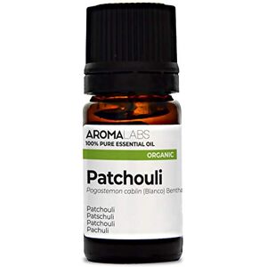 BIO - Patchouli Essential Oil - 5mL - 100% Pure, Natural, Chemotyped and AB/Cosmos Certified - AROMA LABS (French Brand)