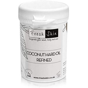 freshskin beauty ltd 100g Coconut Hard (Solid) Oil - Refined, 100% Pure, Natural, Cruelty Free, Vegan - Moisturising & Hydrating - Ideal for Aromatherapy, Skincare, Haircare and DIY Beauty Recipes