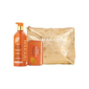 MAKARI Extreme Argan & Carrot Oil 2 Piece Gift Set - Exfoliating Soap & Tone Boosting Body Lotion Ideal for All Skin Types, Botanical Self Care Kit for Women
