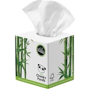 The Cheeky Panda Bamboo Facial Tissues Cube Box Soft, Strong and Sustainable Tissues Perfect Table Size Tissue Box 56 Tissues