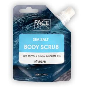 Face Facts Sea Salt Body Scrub Smoothes + Glows 99% Natural Scrub Vegan 50g