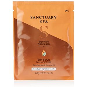 Sanctuary Spa Salt Body Scrub, Natural Sea Salt, Body Exfoliator Vegan and Cruelty Free, 60g Sachet, Orange