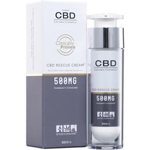 Canabidol - Clinically Proven CBD Rescue Cream, 500 mg CBD, 50 ml Airless Pump Bottle, Cannabis Sativa L. and Containing 100s of Cannabis Derived Phytochemicals