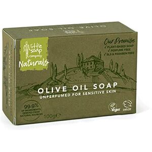 Little Soap Company Little Soap Olive Oil Soap Bar - Vegan, Cruelty Free, No SLS or Parabens, Mediterranean Range, Bar of Soap Perfect for Sensitive Skin, Natural Eco Friendly Body & Hand Soap, 100g (Olive)