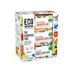 Little Soap Company Eco Warrior Soap Gift Set - Vegan, Cruelty Free, No SLS or Parabens, Essential Trio Body & Hand Soap Bars, Mothers Day Gifts for Him or Her, 3 x 100g