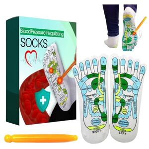 LOVEMETOO Spa Reflexology Socks Cotton Reflexology Massage Socks with Massaging Stick Professionals Foot Reflexology Socks,Foot Pressure Point Socks with Massaging Stick for Tired Body Relieve