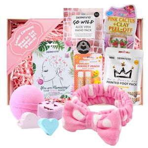 London Carousel Skin Care For Teenage Girls - Girls Pamper Set with Spa Headband, Bath Bomb and Shower Steamers, Marshmallow Soaps, Peel Off Face Mask, Hair Mask, Foot Mask, Hand Mask and Lip Balm Set Spa Hamper