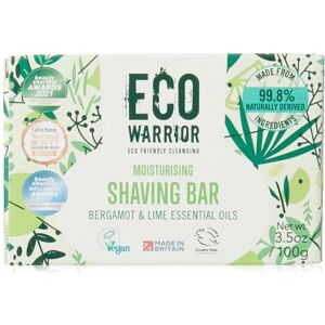 Little Soap Company Eco Warrior Shaving Soap - Vegan, Cruelty Free, No SLS or Parabens, Shaving Soap For Men & Women, Contains Moisturising Coconut Oil & Shea Butter, Fragranced With Bergamot & Lime, 100g