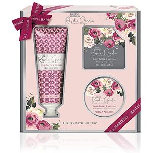 Baylis & Harding Royale Garden Rose Poppy & Vanilla Luxury Bathing Trio Gift Set (Pack of 1) - Vegan Friendly