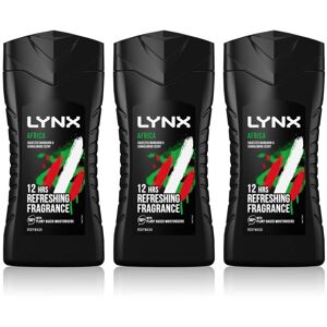 Lynx Mens Africa 12-H Refreshing Fragrance Shower Gel Body Wash For Men, 3x225ml - Na - One Size