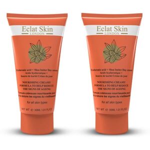 Eclat Skin London Womens Hyaluronic Acid + Shea Butter Day Cream 30ml X 2 - One Size