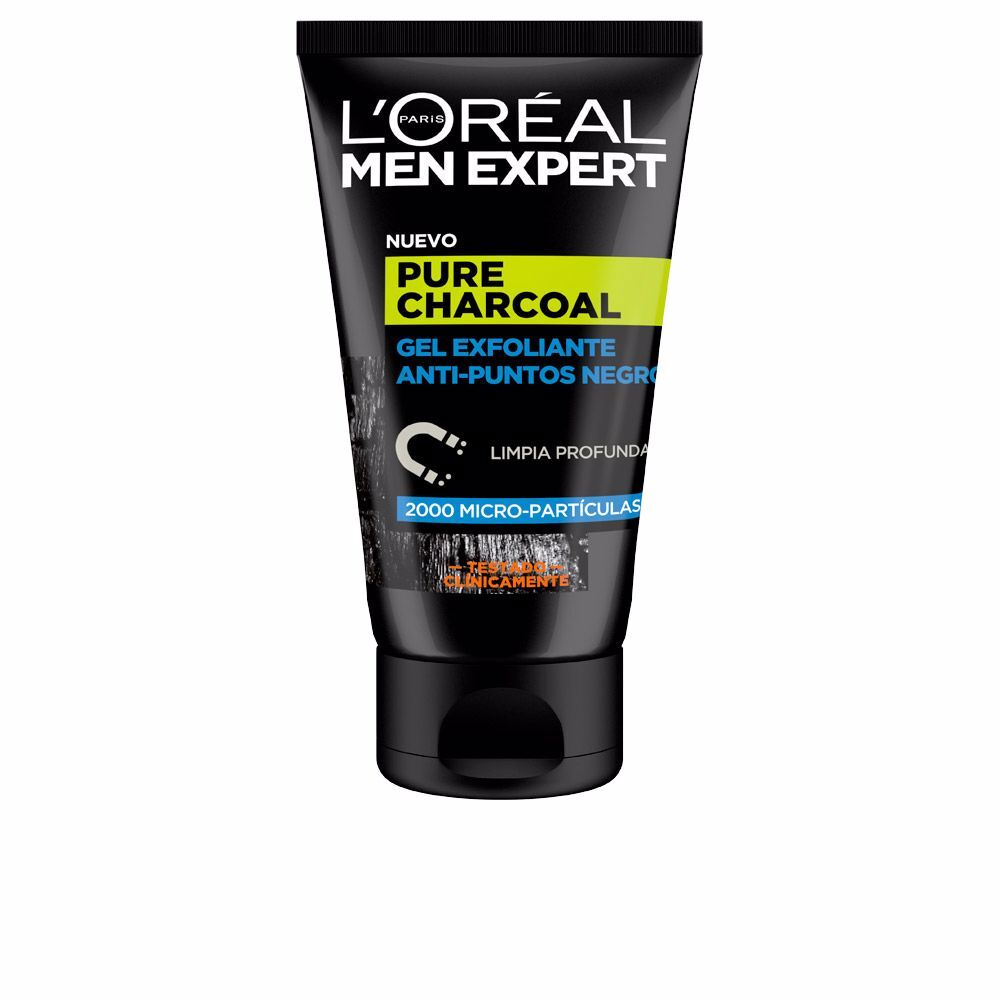 Photos - Facial / Body Cleansing Product LOreal L'Oréal París Men Expert pure charcoal gel exfoliante p.negros 100 ml 