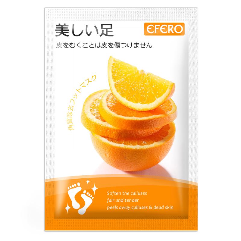 EFERO Orange Moisturizing Foot Mask for Pedicure Socks Nourishing Feet Care Foot Cream Exfoliating Foot Mask Dead Skin Remover