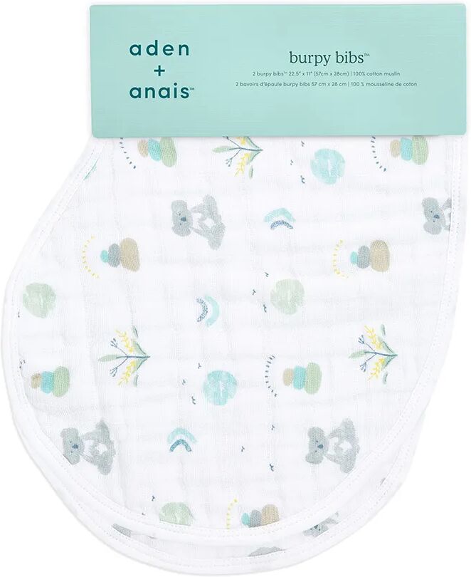 aden + anais Lätzchen BURPY BIB – NOW + ZEN 2er-Set in mint/weiß