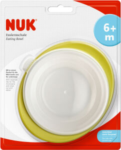 NUK Easy Learning Esslernschale mit 2 Deckeln, Kinderschale mit Saugnapf an der Unterseite, 1 Packung = 1 Schale und 2 Deckel, farbig sortiert