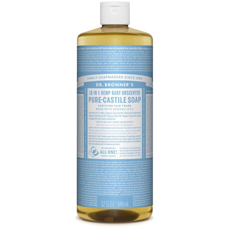 Dr. Bronner's Dr Bronner's Pure Castile Liquid Soap Baby Unscented 946ml