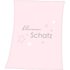 Baby Best Babydecke »Kleiner Schatz«, mit liebevollem Schriftzug, Kuscheldecke rosé Größe