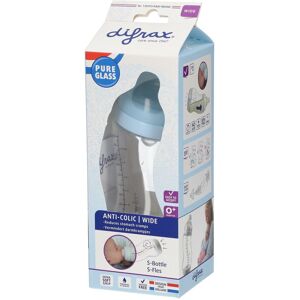 OTC SOLUTIONS difrax® Babyflasche S Glas Wide Blau 0+ Monate 310 ml 0.31 l